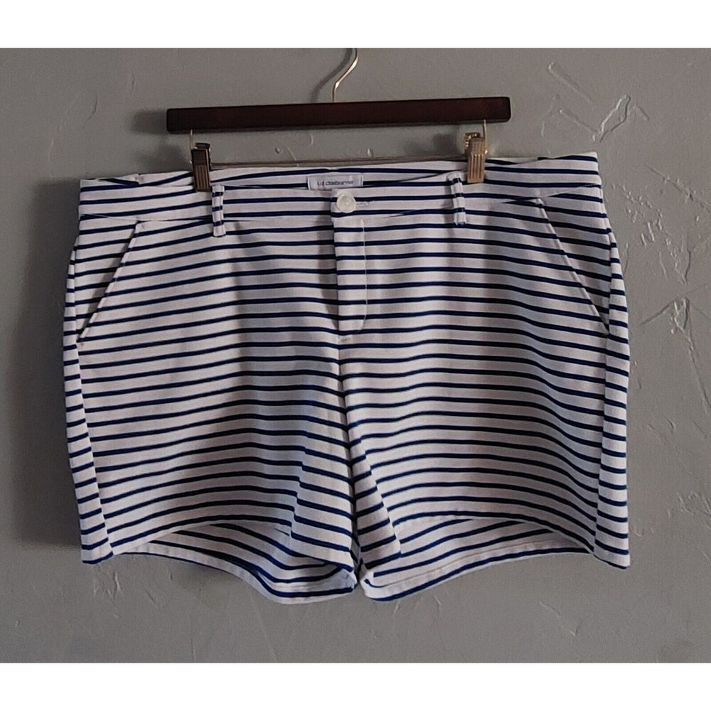 Liz Claiborne Shorts Short Women Size 18,Polyester,Rayón & Spandex,Striped, Pock